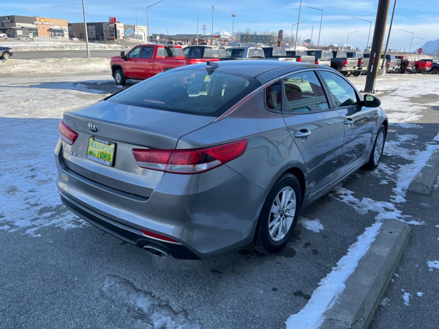 2018 Silver Kia Optima LX (5XXGT4L33JG) with an 2.4L L4 DOHC 16V engine, 6A transmission, located at 1960 Industrial Drive, Wasilla, 99654, (907) 274-2277, 61.573475, -149.400146 - Photo#4